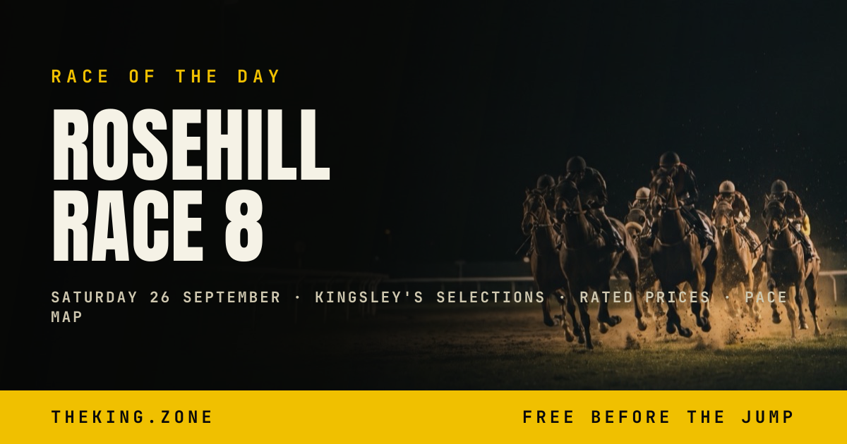 Rosehill Race 8 Preview: Kingsley's Tips And Rated Prices
