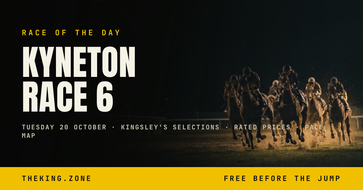 Kyneton Race 6 Preview: Rated Prices, Tips And Pace Map